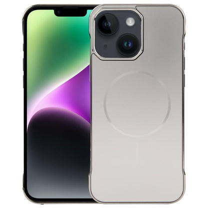 For iPhone 14 / 13 Electroplating Frameless Frosted Anti-Glare PC MagSafe Phone Case(Titanium Gray) - iPhone 14 Cases by buy2fix | Online Shopping UK | buy2fix