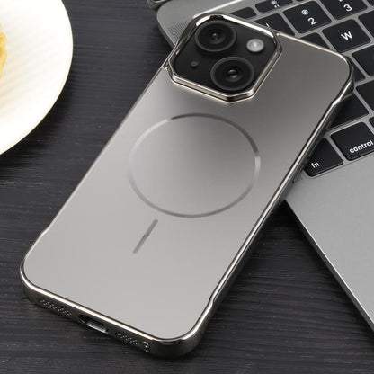 For iPhone 14 / 13 Electroplating Frameless Frosted Anti-Glare PC MagSafe Phone Case(Titanium Gray) - iPhone 14 Cases by buy2fix | Online Shopping UK | buy2fix