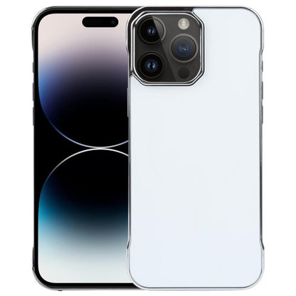 For iPhone 14 Pro Electroplating Frameless Frosted Anti-Glare PC MagSafe Phone Case(Silver White) - iPhone 14 Pro Cases by buy2fix | Online Shopping UK | buy2fix