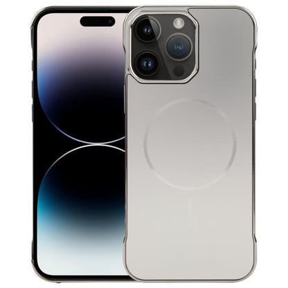 For iPhone 14 Pro Electroplating Frameless Frosted Anti-Glare PC MagSafe Phone Case(Titanium Gray) - iPhone 14 Pro Cases by buy2fix | Online Shopping UK | buy2fix