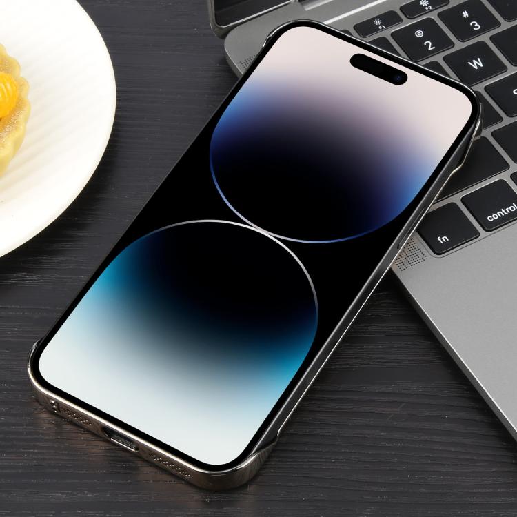 For iPhone 14 Pro Max Electroplating Frameless Frosted Anti-Glare PC MagSafe Phone Case(Desert Gold) - iPhone 14 Pro Max Cases by buy2fix | Online Shopping UK | buy2fix