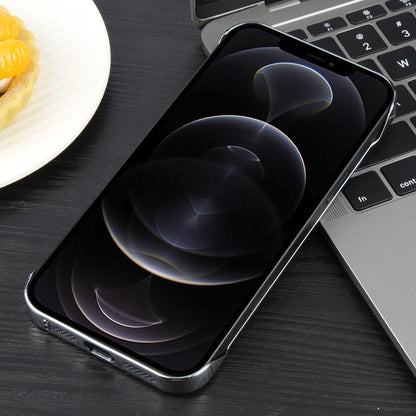 For iPhone 13 Pro Max / 12 Pro Max Electroplating Frameless Frosted Anti-Glare PC MagSafe Phone Case(Silver White) - iPhone 13 Pro Max Cases by buy2fix | Online Shopping UK | buy2fix