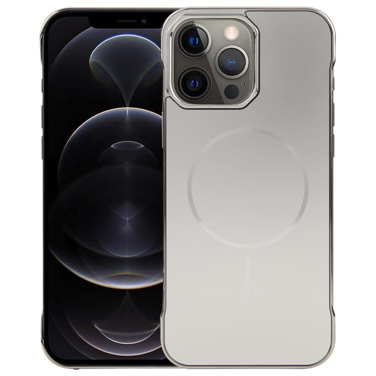 For iPhone 13 Pro Max / 12 Pro Max Electroplating Frameless Frosted Anti-Glare PC MagSafe Phone Case(Titanium Gray) - iPhone 13 Pro Max Cases by buy2fix | Online Shopping UK | buy2fix