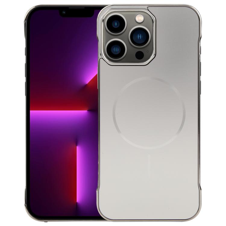 For iPhone 13 Pro Electroplating Frameless Frosted Anti-Glare PC MagSafe Phone Case(Titanium Gray) - iPhone 13 Pro Cases by buy2fix | Online Shopping UK | buy2fix