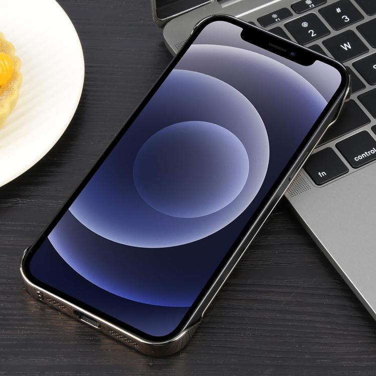 For iPhone 12 / 12 Pro Electroplating Frameless Frosted Anti-Glare PC MagSafe Phone Case(Desert Gold) - iPhone 12 / 12 Pro Cases by buy2fix | Online Shopping UK | buy2fix