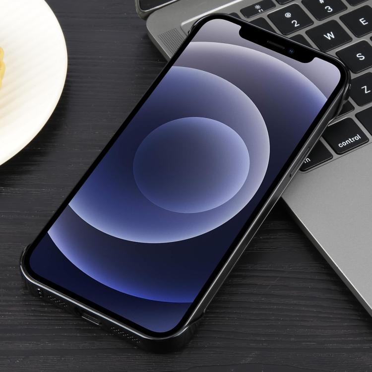 For iPhone 12 / 12 Pro Electroplating Frameless Frosted Anti-Glare PC MagSafe Phone Case(Black) - iPhone 12 / 12 Pro Cases by buy2fix | Online Shopping UK | buy2fix