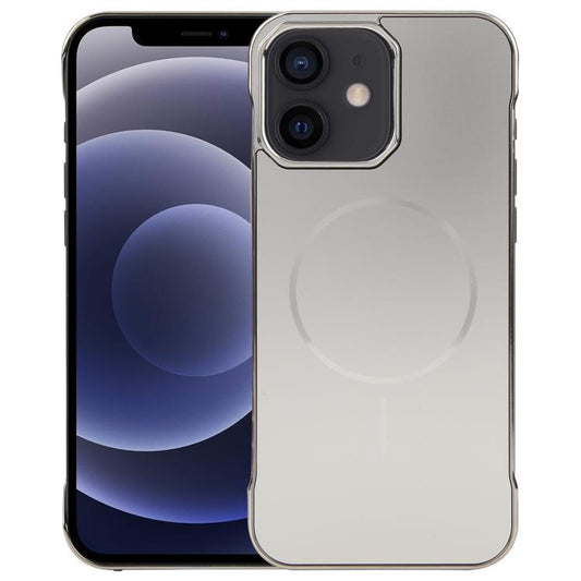 For iPhone 12 / 12 Pro Electroplating Frameless Frosted Anti-Glare PC MagSafe Phone Case(Titanium Gray) - iPhone 12 / 12 Pro Cases by buy2fix | Online Shopping UK | buy2fix