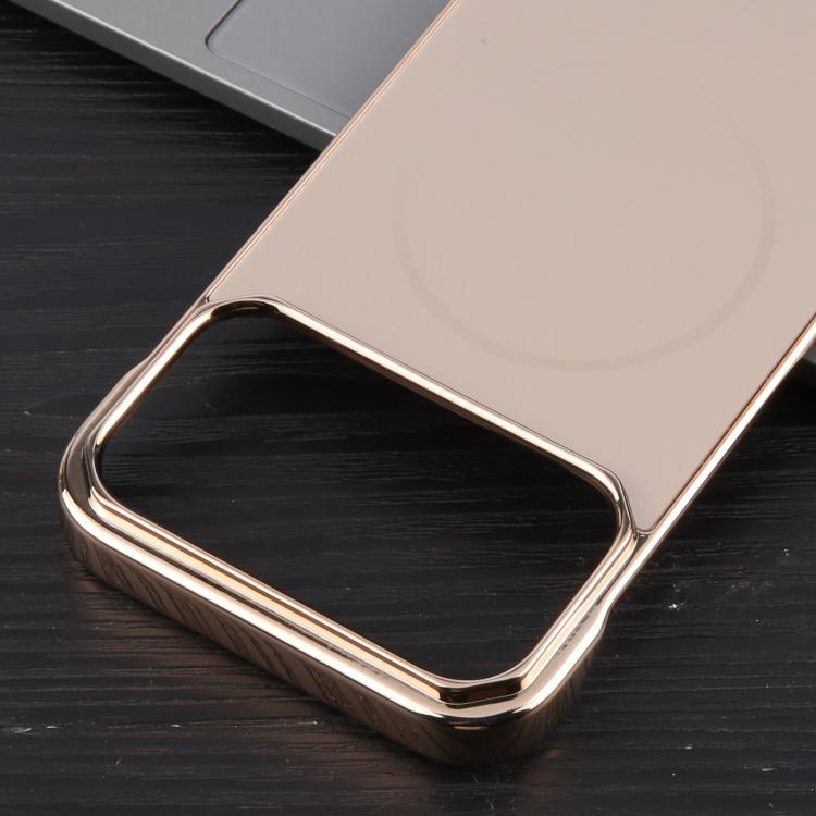 For iPhone 17 Pro Max Electroplating Frameless Frosted Anti-Glare PC MagSafe Phone Case(Desert Gold) - iPhone 17 Pro Max Cases by buy2fix | Online Shopping UK | buy2fix