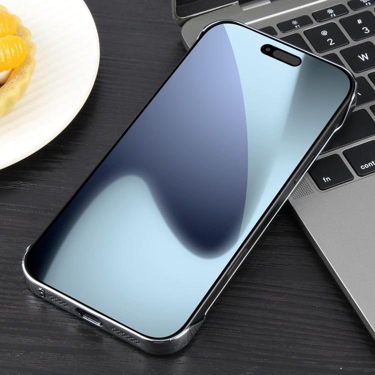 For iPhone 17 Pro Max Electroplating Frameless Frosted Anti-Glare PC MagSafe Phone Case(Silver White) - iPhone 17 Pro Max Cases by buy2fix | Online Shopping UK | buy2fix