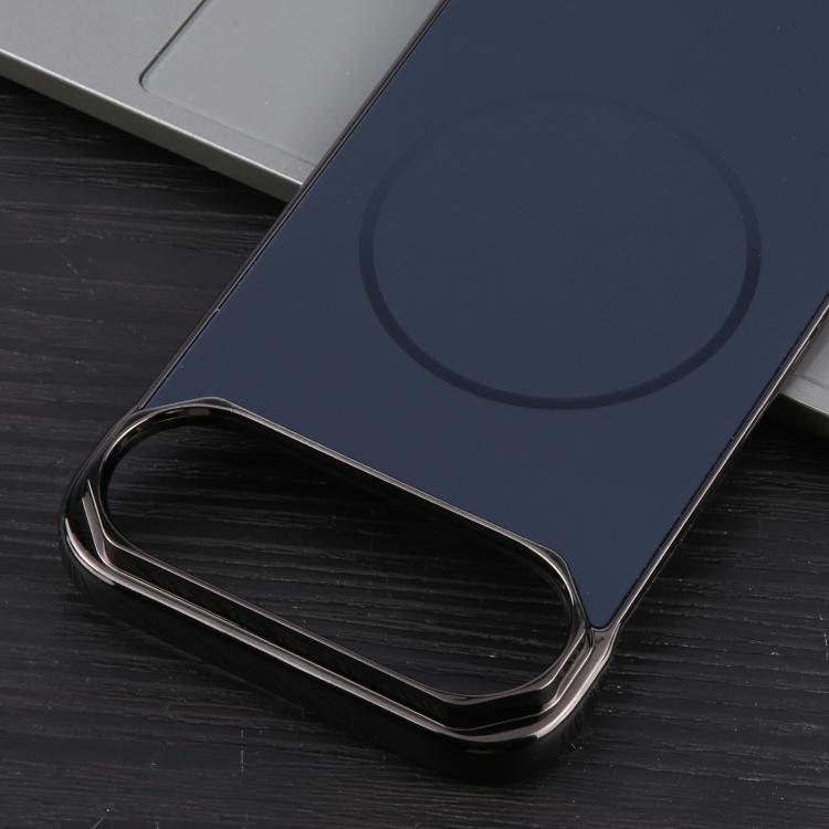 For iPhone 17 Air Electroplating Frameless Frosted Anti-Glare PC MagSafe Phone Case(Black) - iPhone 17 Air Cases by buy2fix | Online Shopping UK | buy2fix