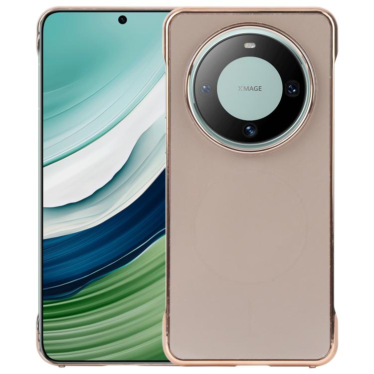 For Huawei Mate 60 Electroplating Frameless Frosted Anti-Glare PC MagSafe Phone Case(Desert Gold) - Huawei Cases by buy2fix | Online Shopping UK | buy2fix
