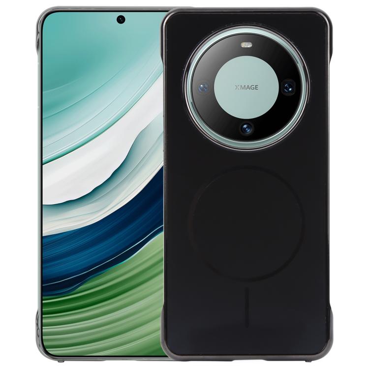 For Huawei Mate 60 Electroplating Frameless Frosted Anti-Glare PC MagSafe Phone Case(Black) - Huawei Cases by buy2fix | Online Shopping UK | buy2fix