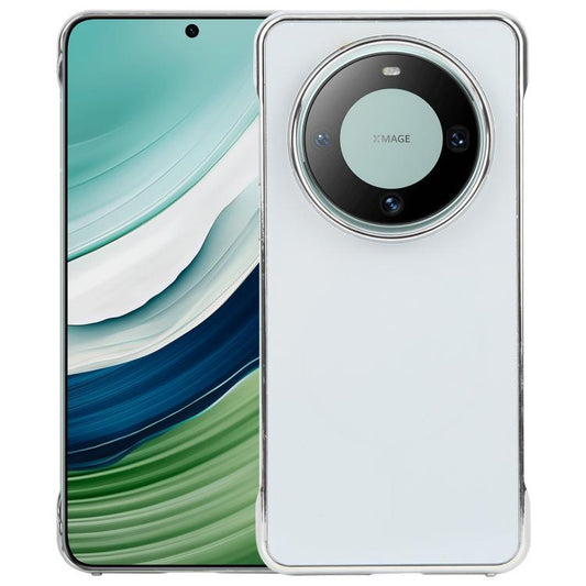 For Huawei Mate 60 Electroplating Frameless Frosted Anti-Glare PC MagSafe Phone Case(Silver White) - Huawei Cases by buy2fix | Online Shopping UK | buy2fix