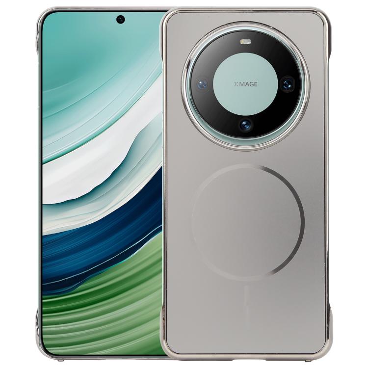 For Huawei Mate 60 Electroplating Frameless Frosted Anti-Glare PC MagSafe Phone Case(Titanium Gray) - Huawei Cases by buy2fix | Online Shopping UK | buy2fix