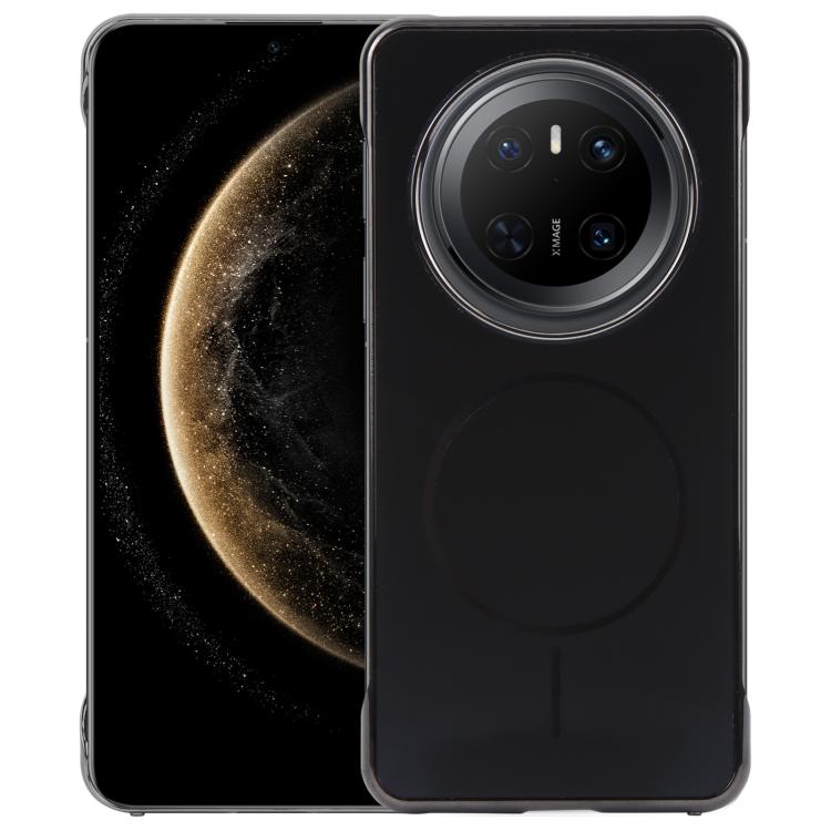 For Huawei Mate 70 Electroplating Frameless Frosted Anti-Glare PC MagSafe Phone Case(Black) - Huawei Cases by buy2fix | Online Shopping UK | buy2fix