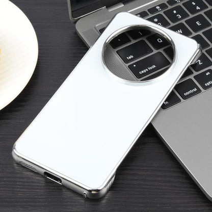 For Huawei Mate 70 Electroplating Frameless Frosted Anti-Glare PC MagSafe Phone Case(Silver White) - Huawei Cases by buy2fix | Online Shopping UK | buy2fix