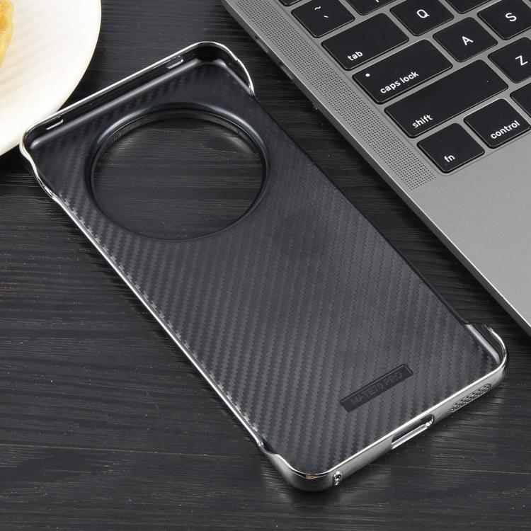 For Huawei Mate 70 Electroplating Frameless Frosted Anti-Glare PC MagSafe Phone Case(Silver White) - Huawei Cases by buy2fix | Online Shopping UK | buy2fix