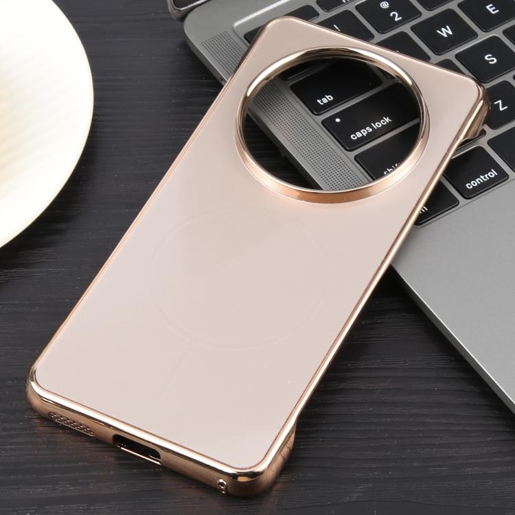 For Huawei Mate 70 Pro Electroplating Frameless Frosted Anti-Glare PC MagSafe Phone Case(Desert Gold) - Huawei Cases by buy2fix | Online Shopping UK | buy2fix