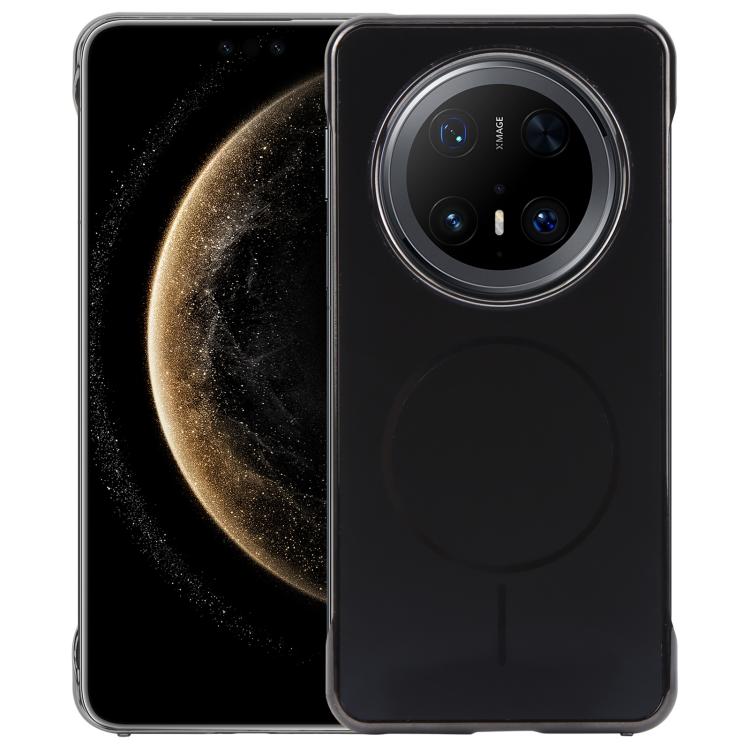For Huawei Mate 70 Pro Electroplating Frameless Frosted Anti-Glare PC MagSafe Phone Case(Black) - Huawei Cases by buy2fix | Online Shopping UK | buy2fix