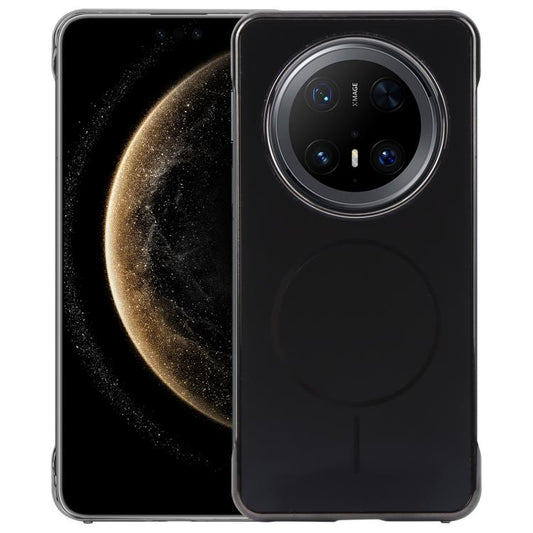For Huawei Mate 70 Pro Electroplating Frameless Frosted Anti-Glare PC MagSafe Phone Case(Black) - Huawei Cases by buy2fix | Online Shopping UK | buy2fix