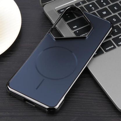 For Huawei Pura 70 Electroplating Frameless Frosted Anti-Glare PC MagSafe Phone Case(Black) - Huawei Cases by buy2fix | Online Shopping UK | buy2fix