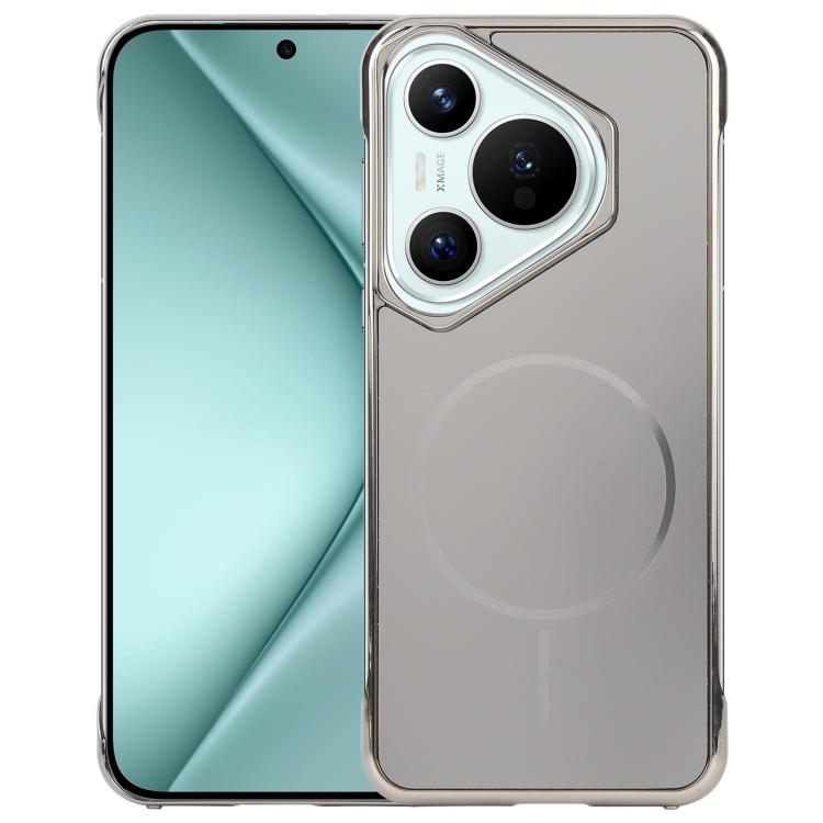 For Huawei Pura 70 Electroplating Frameless Frosted Anti-Glare PC MagSafe Phone Case(Titanium Gray) - Huawei Cases by buy2fix | Online Shopping UK | buy2fix