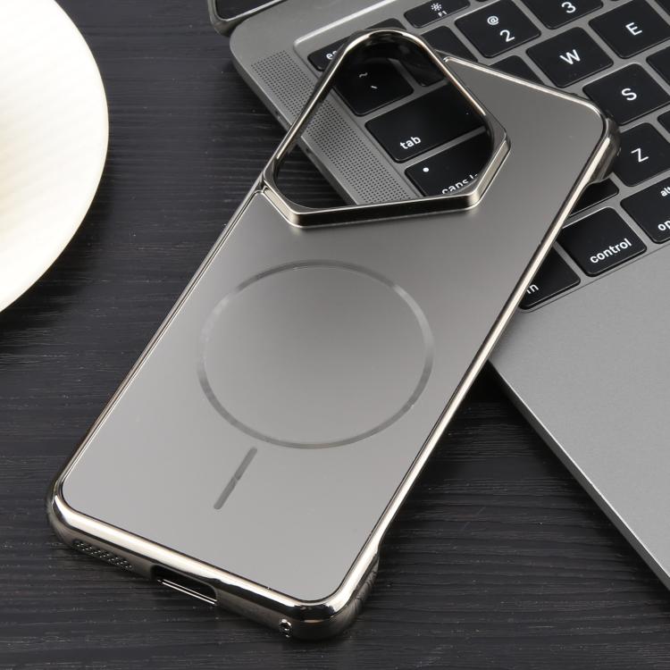 For Huawei Pura 70 Electroplating Frameless Frosted Anti-Glare PC MagSafe Phone Case(Titanium Gray) - Huawei Cases by buy2fix | Online Shopping UK | buy2fix