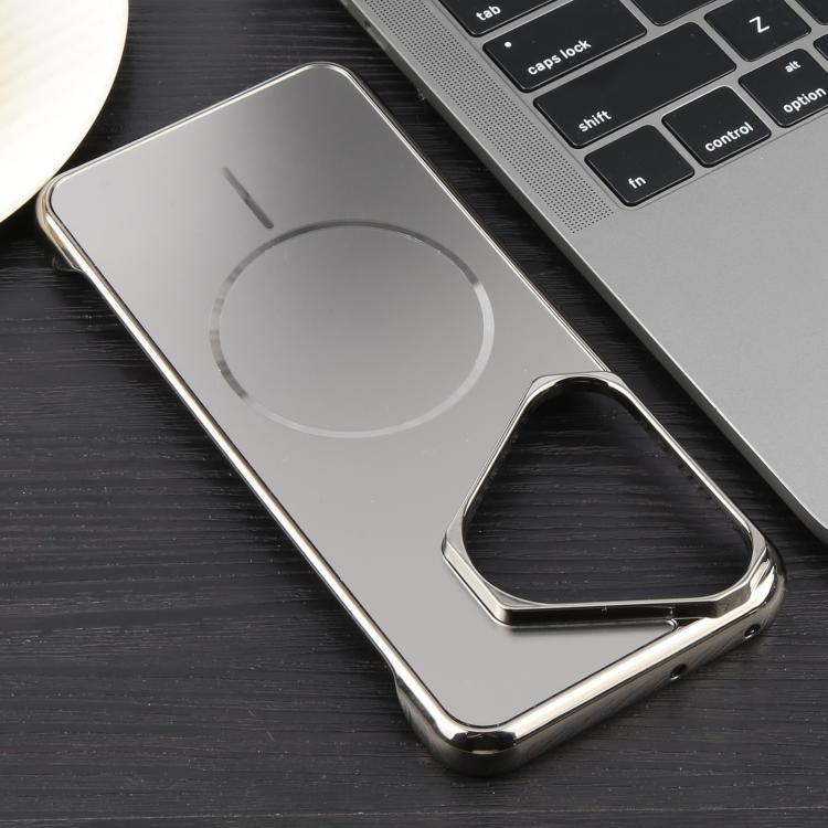 For Huawei Pura 70 Electroplating Frameless Frosted Anti-Glare PC MagSafe Phone Case(Titanium Gray) - Huawei Cases by buy2fix | Online Shopping UK | buy2fix
