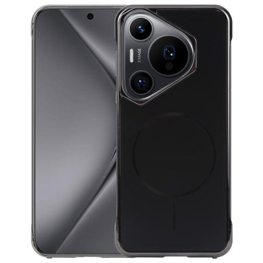 For Huawei Pura 70 Pro / 70 Pro+ Electroplating Frameless Frosted Anti-Glare PC MagSafe Phone Case(Black) - Huawei Cases by buy2fix | Online Shopping UK | buy2fix