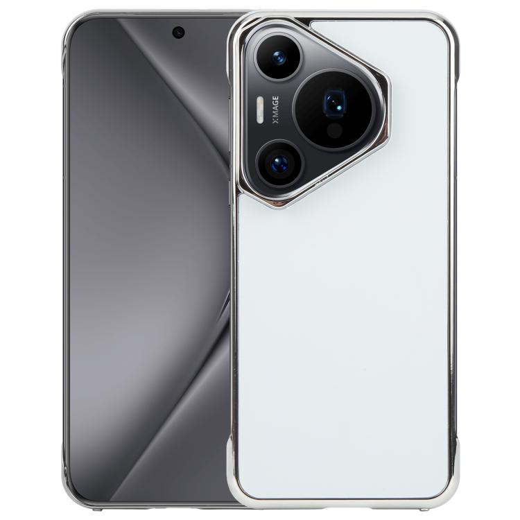 For Huawei Pura 70 Pro / 70 Pro+ Electroplating Frameless Frosted Anti-Glare PC MagSafe Phone Case(Silver White) - Huawei Cases by buy2fix | Online Shopping UK | buy2fix