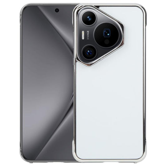 For Huawei Pura 70 Pro / 70 Pro+ Electroplating Frameless Frosted Anti-Glare PC MagSafe Phone Case(Silver White) - Huawei Cases by buy2fix | Online Shopping UK | buy2fix