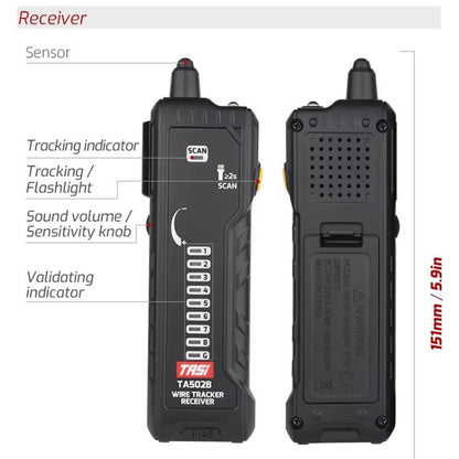 TASI TA502B Multi-function Network Cable Tester - Lan Cable and Tools by TASI | Online Shopping UK | buy2fix