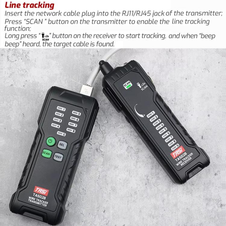 TASI TA502B Multi-function Network Cable Tester - Lan Cable and Tools by TASI | Online Shopping UK | buy2fix