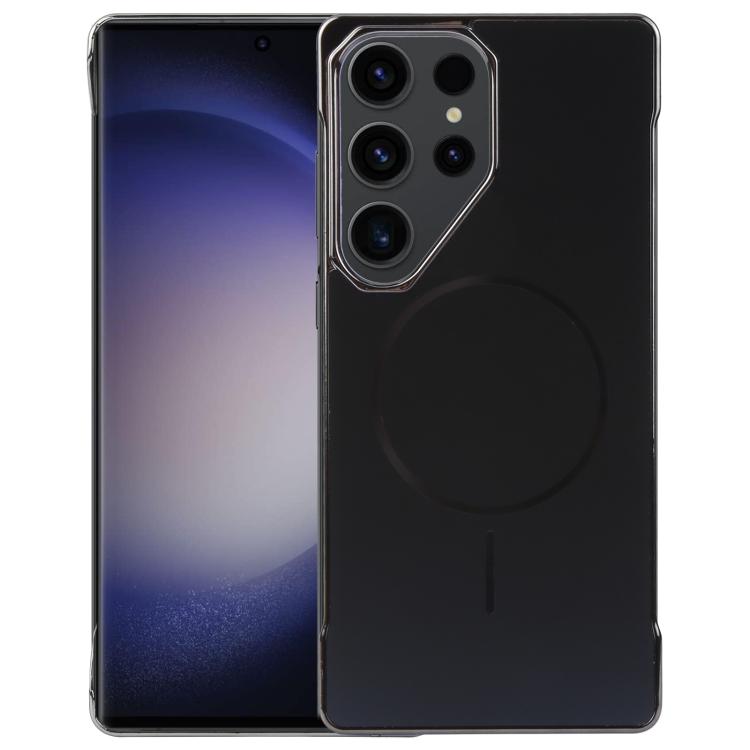 For Samsung Galaxy S23 Ultra 5G Electroplating Frameless Frosted Anti-Glare PC MagSafe Phone Case(Black) - Galaxy S23 Ultra 5G Cases by buy2fix | Online Shopping UK | buy2fix