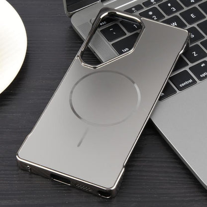 For Samsung Galaxy S25 Ultra 5G Electroplating Frameless Frosted Anti-Glare PC MagSafe Phone Case(Titanium Gray) - Galaxy S25 Ultra 5G Cases by buy2fix | Online Shopping UK | buy2fix
