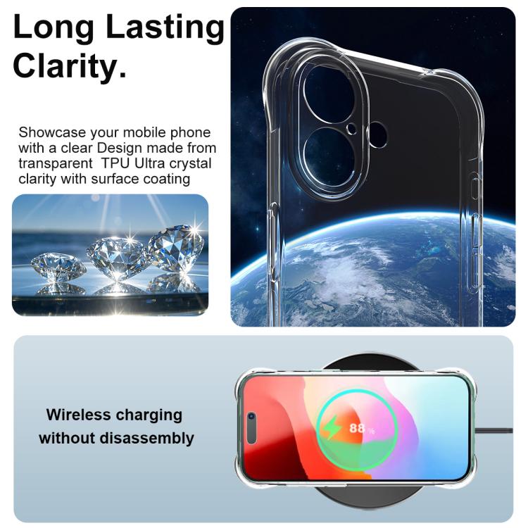 For iPhone 17 imak Shockproof Airbag TPU Phone Case(Transparent) - iPhone 17 Cases by imak | Online Shopping UK | buy2fix