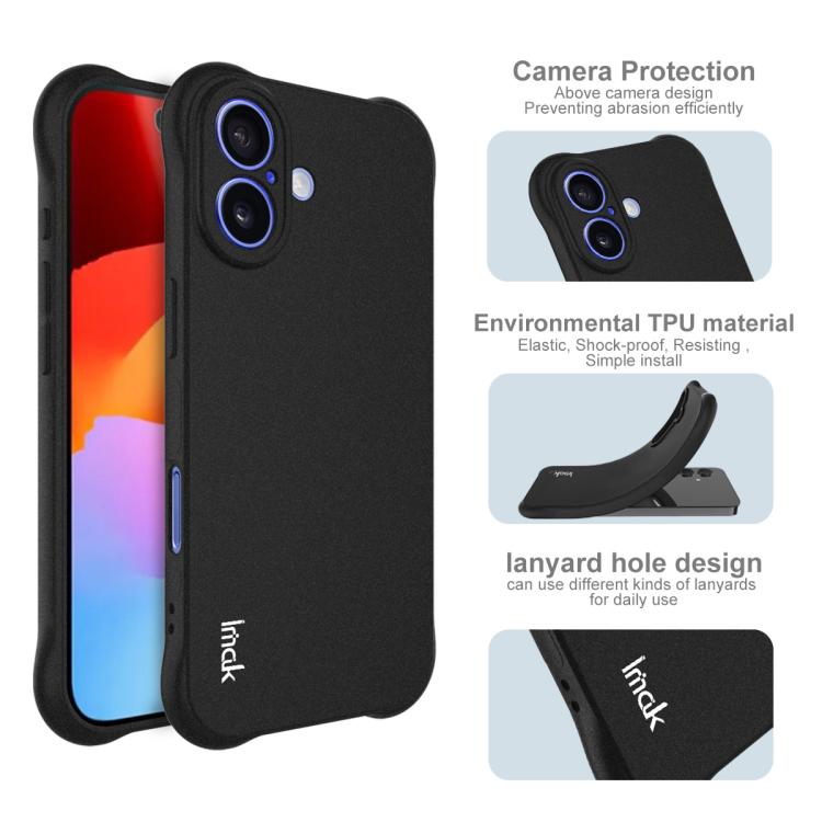 For iPhone 17 imak Shockproof Airbag TPU Phone Case(Matte Black) - iPhone 17 Cases by imak | Online Shopping UK | buy2fix
