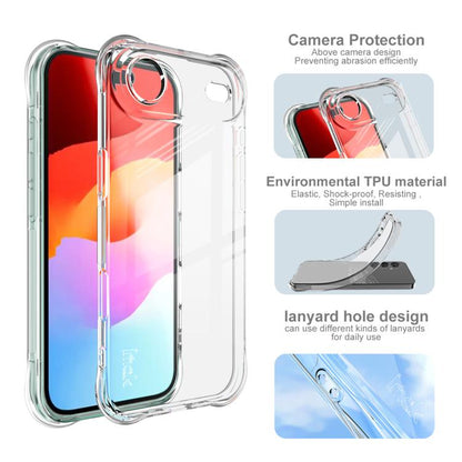 For iPhone 17 Air imak Shockproof Airbag TPU Phone Case(Transparent) - iPhone 17 Air Cases by imak | Online Shopping UK | buy2fix