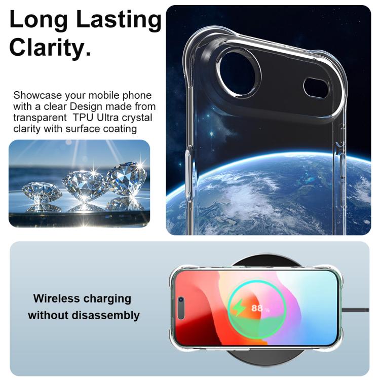 For iPhone 17 Air imak Shockproof Airbag TPU Phone Case(Transparent) - iPhone 17 Air Cases by imak | Online Shopping UK | buy2fix