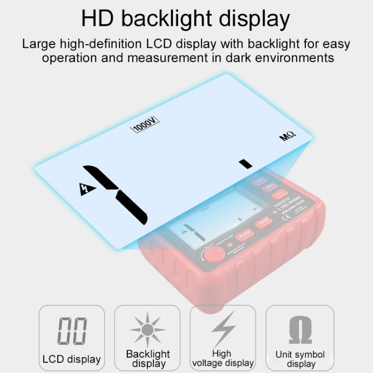 TASI TA8322A High Voltage Digital Electronic Meter Insulation Resistance Tester - Current & Voltage Tester by TASI | Online Shopping UK | buy2fix