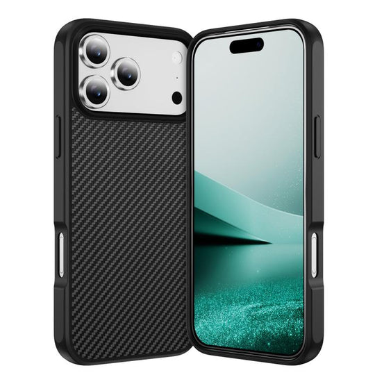 For iPhone 18 Pro Max / 17 Pro Max Carbon Fiber Texture Skin-feel Acrylic TPU Phone Case(Black)