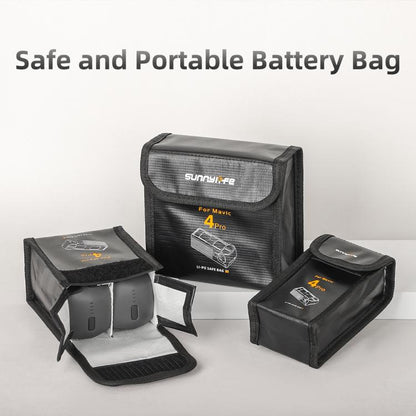 For DJI Mavic 4 Pro Sunnylife Battery Explosion-proof Safe Bag Protective Li-Po Safe Bag(For 2pcs Batteries) - Backpacks & Bags by Sunnylife | Online Shopping UK | buy2fix