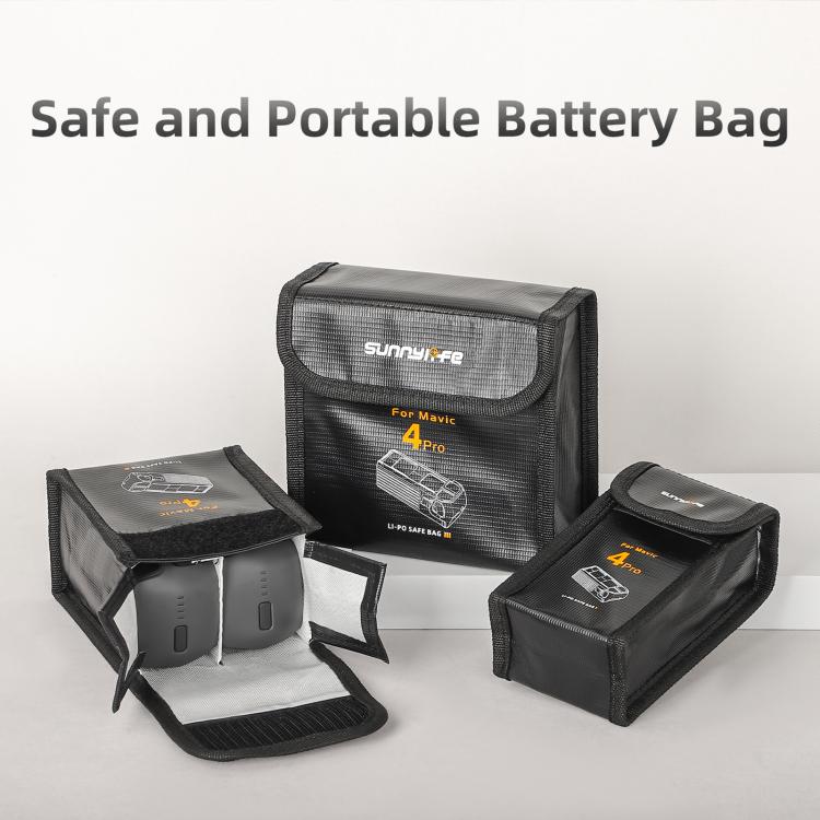 For DJI Mavic 4 Pro Sunnylife Battery Explosion-proof Safe Bag Protective Li-Po Safe Bag(For 1pc Battery) - Backpacks & Bags by Sunnylife | Online Shopping UK | buy2fix