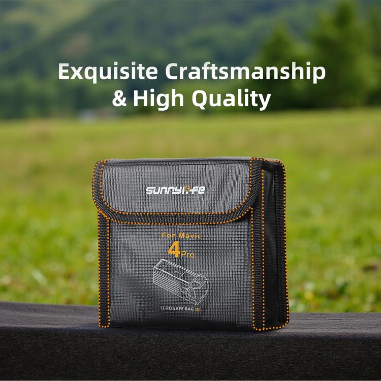 For DJI Mavic 4 Pro Sunnylife Battery Explosion-proof Safe Bag Protective Li-Po Safe Bag(For 2pcs Batteries) - Backpacks & Bags by Sunnylife | Online Shopping UK | buy2fix