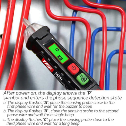 TASI TA11B+ Non-contact Inductive LCD Digital Display Tester - Current & Voltage Tester by TASI | Online Shopping UK | buy2fix