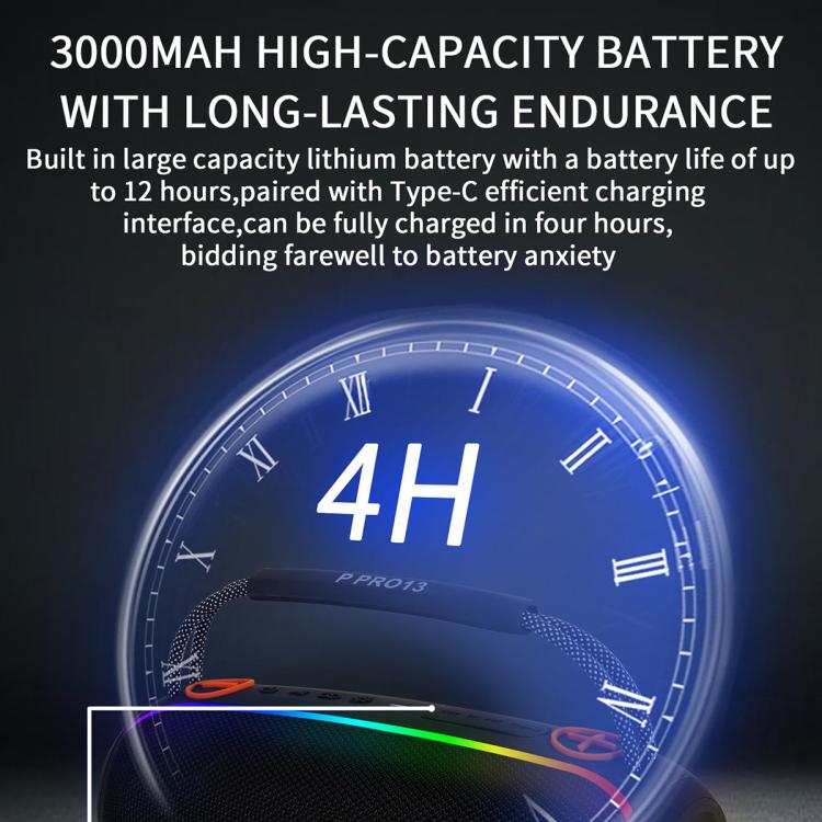 PRO13 20W Portable Outdoor IPX5 Stereo Soundbar Subwoofer RGB Wireless Speakers(Black) - Waterproof Speaker by buy2fix | Online Shopping UK | buy2fix