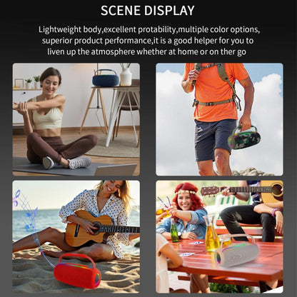 PRO13 20W Portable Outdoor IPX5 Stereo Soundbar Subwoofer RGB Wireless Speakers(Blue) - Waterproof Speaker by buy2fix | Online Shopping UK | buy2fix