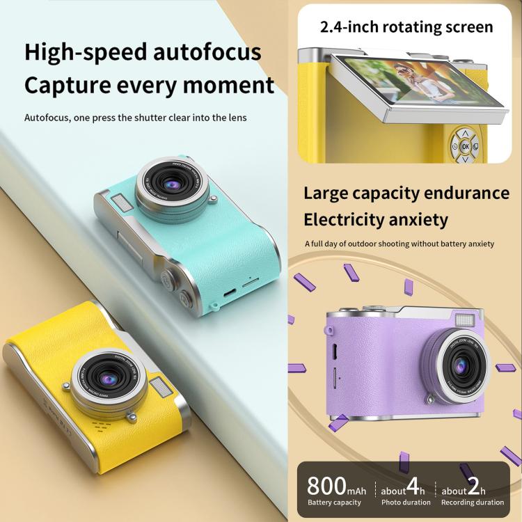 LK007 2.4 inch HD CCD Camera Retro Kids Camera(Black) - Children Cameras by buy2fix | Online Shopping UK | buy2fix