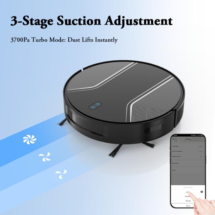 V6 Sweeping Mopping Suction 3 in 1 Automatic Charging Sweeping Robot(Black) - Robot Vacuum Cleaner by buy2fix | Online Shopping UK | buy2fix