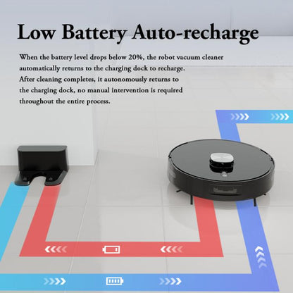 V8 Intelligent Automatic Recharging Sweeping Mopping Suction Robot(Black) - Robot Vacuum Cleaner by buy2fix | Online Shopping UK | buy2fix